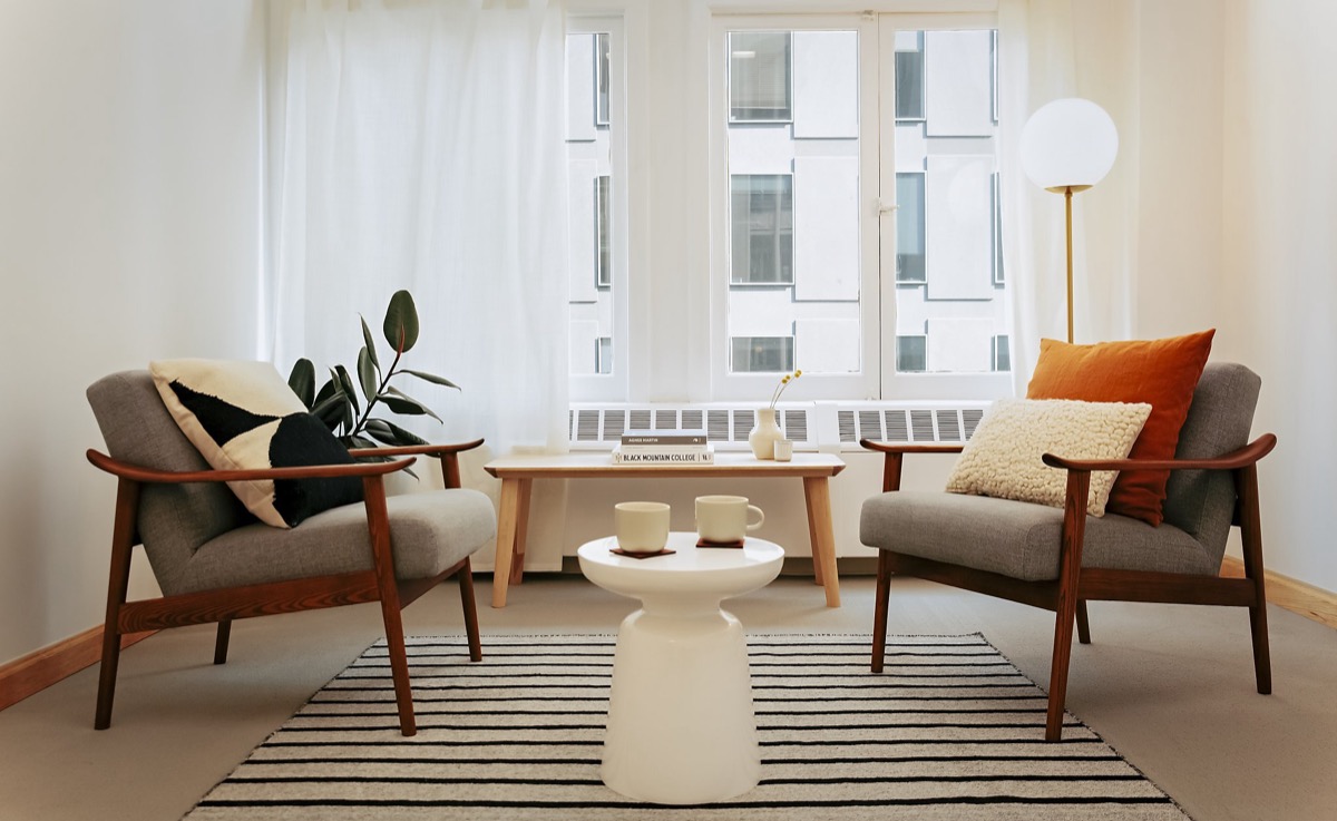 A warm, inviting therapy space